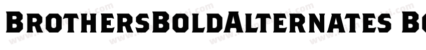 BrothersBoldAlternates Bold字体转换